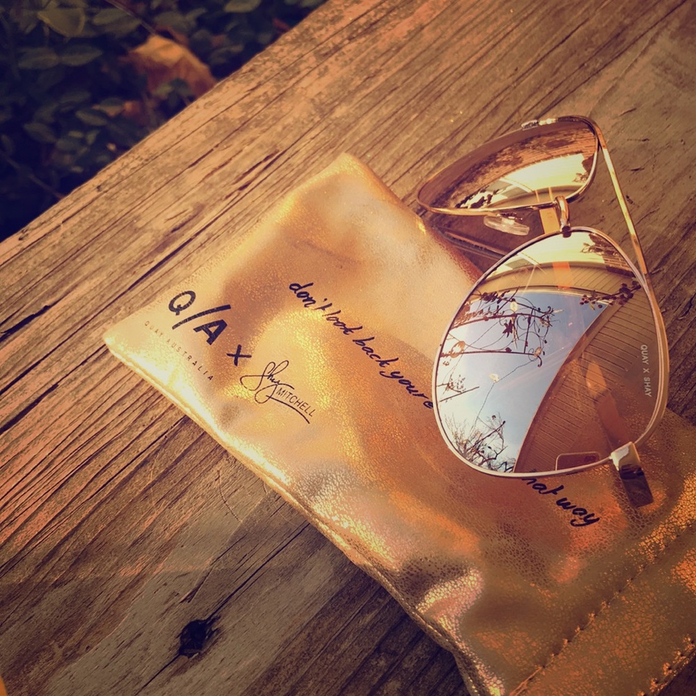 Quay x Shay sunglasses NWOT rose gold aviators